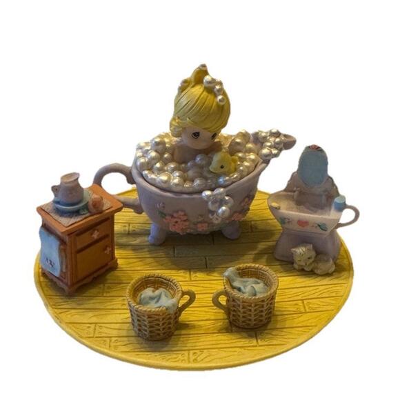 Rare Collectible Precious Moments He Cleansed My Soul mini Tea Set